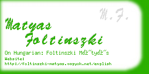 matyas foltinszki business card